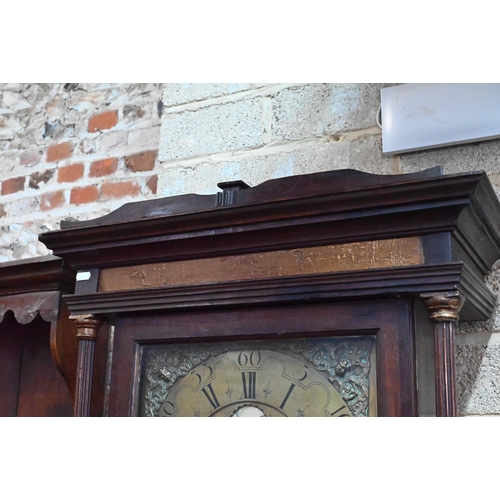 914 - Edmund Schofield, Rochdale, a George III oak longcase clock, the 30 hr movement with 32 cm engraved ... 