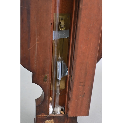 927 - Simpson, Southampton, a Victorian mahogany wheel barometer, with engraved silvered dial, thermometer... 