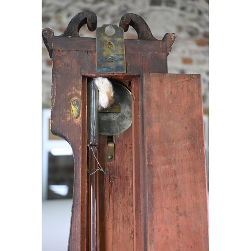 927 - Simpson, Southampton, a Victorian mahogany wheel barometer, with engraved silvered dial, thermometer... 