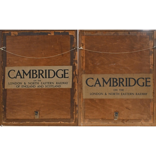 1006 - Railwayana - two Fred Taylor posters of Cambridge, 66.5 x 52.5 cm (cut down - titles mounted on reve... 