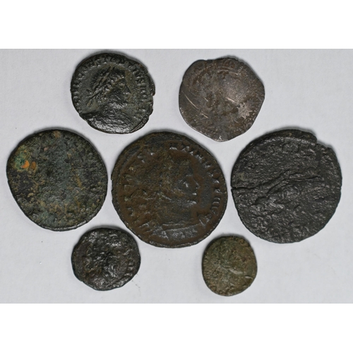 1019 - Various excavated coins and other artefacts including Roman issues, in various conditions