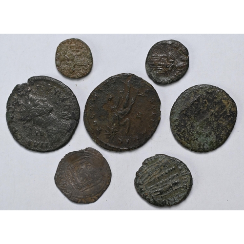 1019 - Various excavated coins and other artefacts including Roman issues, in various conditions