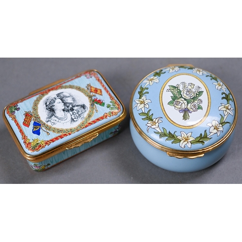 1040 - Ten various boxed Halcyon Days enamel Royal commemorative boxes (10)