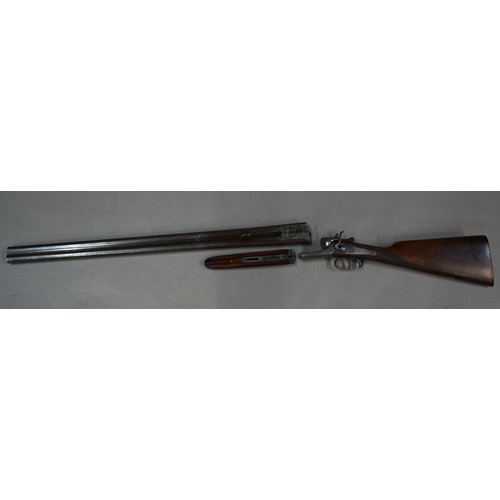 1077 - Thomas Bland & Sons, a 12 bore side by side hammer shotgun, with 28