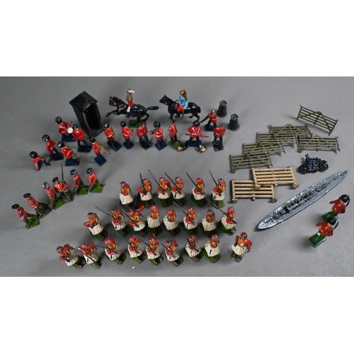 1094 - A collection of vintage Britains die-cast soldiers including twenty three Greek Evzoni, British Guar... 