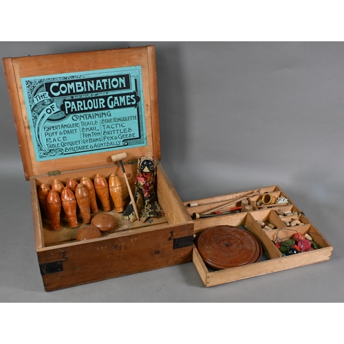 1095 - F. H. Ayres - The New Combination of Parlour Games (ca. 1890) - various mostly wooden games and acti... 