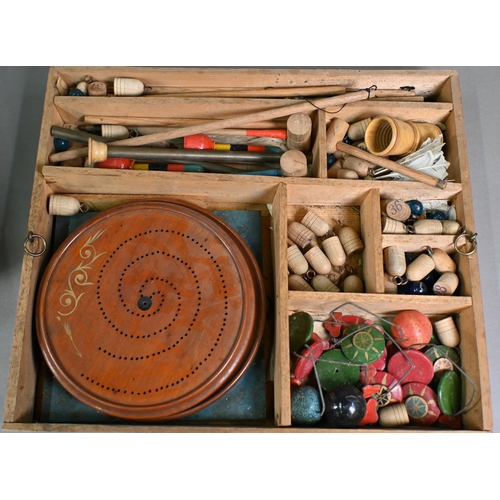 1095 - F. H. Ayres - The New Combination of Parlour Games (ca. 1890) - various mostly wooden games and acti... 