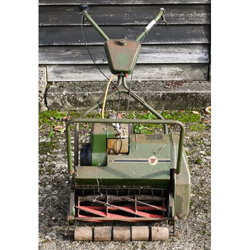 5 - # A Webb petrol cylinder mower, a/f, no grass collecting box 