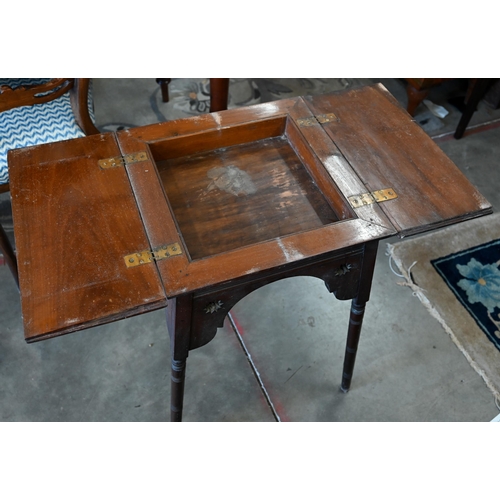 167 - A late 19th century Anglo-Indian carved hardwood table on pierced folding base, 45 x 45 x 50 cm high... 