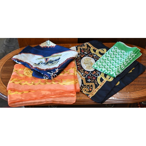 287 - A Jacqmar silk scarf and three other scarves (4)