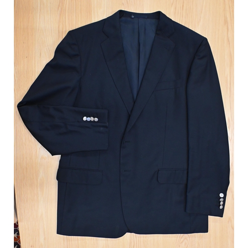 293 - An Italian navy cashmere men's overcoat for Bressler/Ahmet Yosuf, with belt to/w Dunhill navy wool b... 