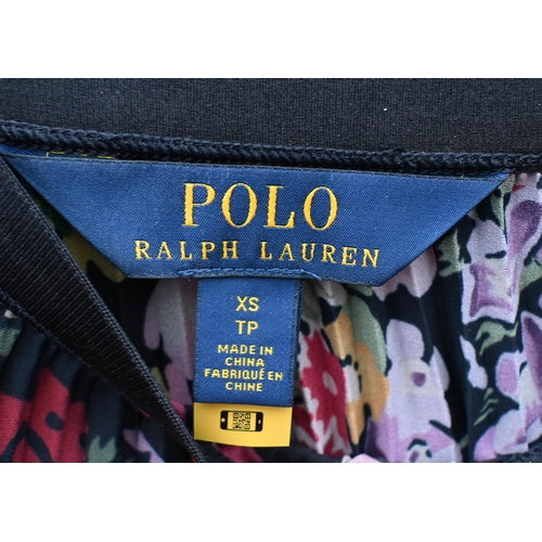 298 - Ralph Lauren - a fitted lady's wool coat with single button, size 9 to/w Ralph Lauren 'Polo' floral ... 