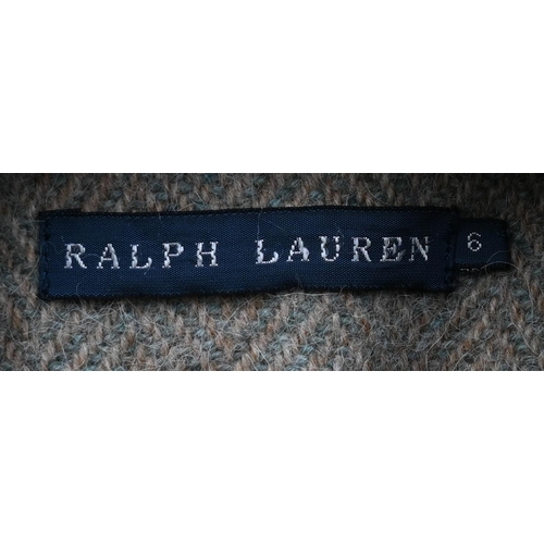 298 - Ralph Lauren - a fitted lady's wool coat with single button, size 9 to/w Ralph Lauren 'Polo' floral ... 