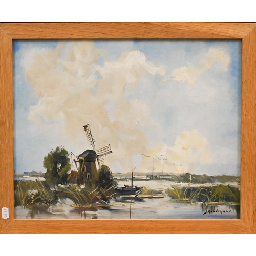 306 - J Kobdegrans? - A pair of Dutch river views, oil on canvas, signed, 38 x 48 cm (2)