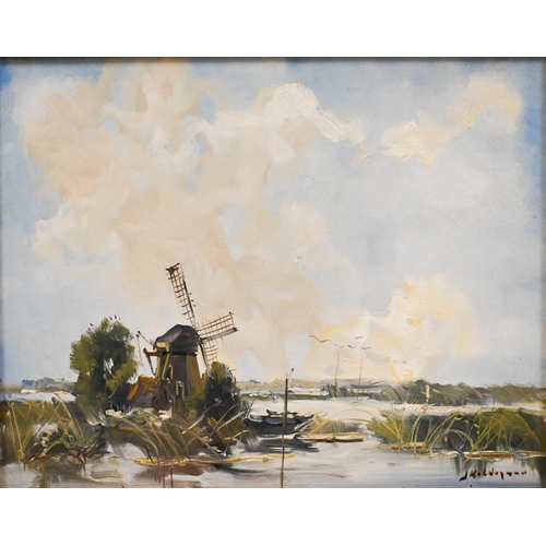 306 - J Kobdegrans? - A pair of Dutch river views, oil on canvas, signed, 38 x 48 cm (2)