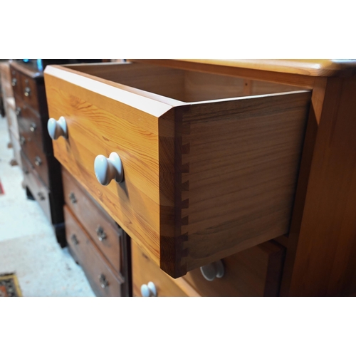 44 - # A modern pine chest of four long drawers