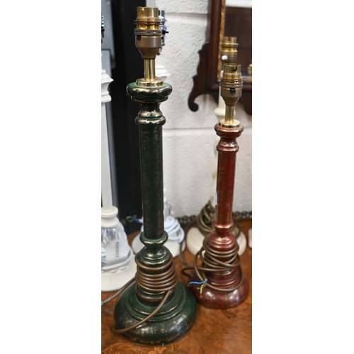 534 - Seven various table lamps