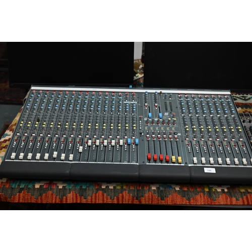 536 - An Allen & Heath GL2200 Dual Function Console mixing desk, to/w various other recording studio e... 