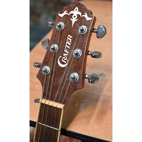 540 - A Crafter FX550 EQ semi-acoustic guitar, to/w a Chittara Eko Ranger 12 twelve-string guitar (unstrun... 