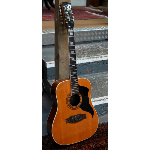 540 - A Crafter FX550 EQ semi-acoustic guitar, to/w a Chittara Eko Ranger 12 twelve-string guitar (unstrun... 