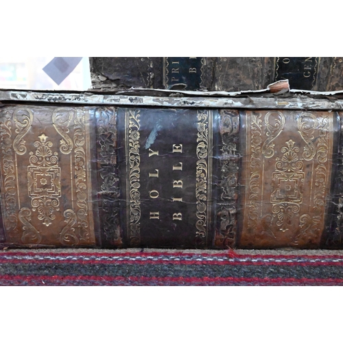 544 - A large 1824 lectern edition of Brown's Bible, folio, to/w an 1804 Evangelical Family Bible 4to and ... 