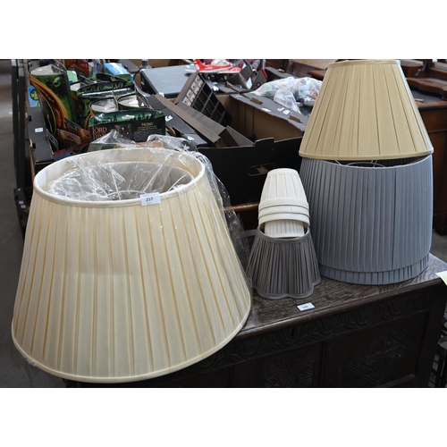 257 - # A group of various pleated lamp shades (13)