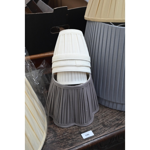 257 - # A group of various pleated lamp shades (13)