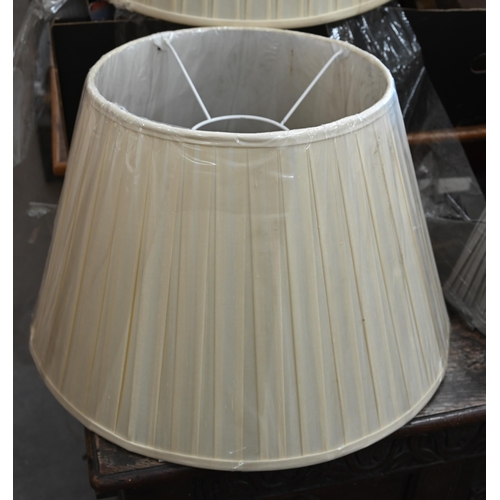 257 - # A group of various pleated lamp shades (13)