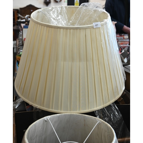 257 - # A group of various pleated lamp shades (13)