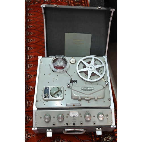 260 - A 1960s British Ferrograph reel to reel recorder type 631, serial no 6/41829 in fitted case c/w 'The... 