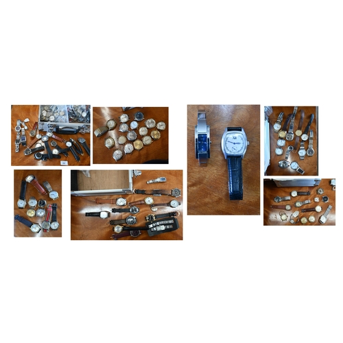 274 - A large quantity of assorted wristwatches, circa 1930's and later incl. Roamer; Longines; Montaine; ... 