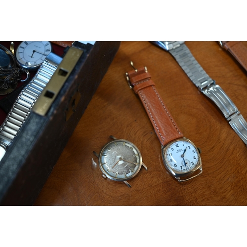 275 - A quantity of assorted gents wristwatches circa 1950's and later incl. Rotary; Timex; Waltahm; Rone;... 