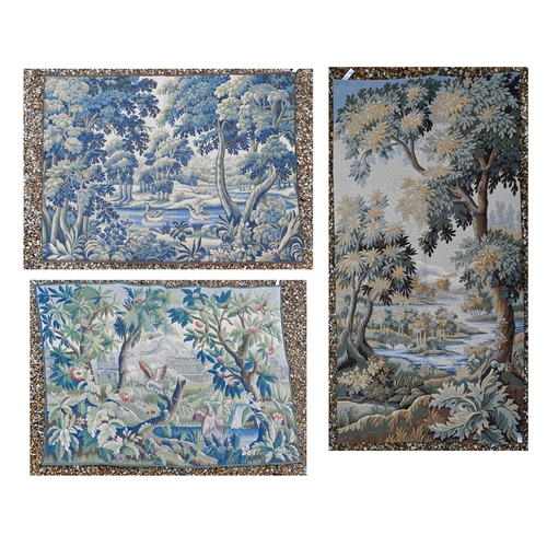 288 - Two French de Halluin tapestry panels/wall hangings - Foret de Chairmarais, 180 x 92cm; Verdure Colv...