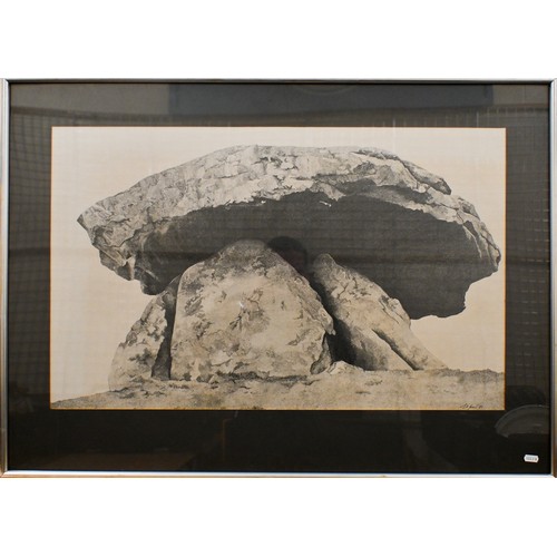 301 - Various mixed pictures including S R Jones - fine pen and ink study of a rock, Norman Westwood Tunis... 