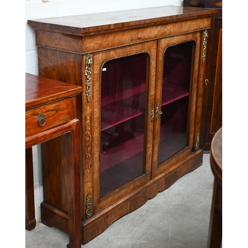 137 - A 19th century rosewood, walnut and marquetry inlaid pier cabinet with ormolou mounts, the pair of g... 