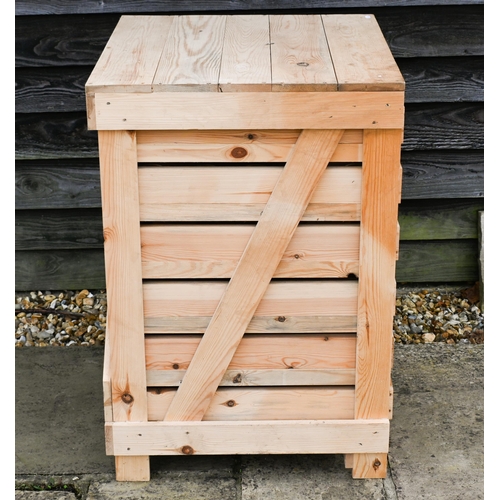 20 - A modern six drawer wooden apple store, 63 cm x 58 cm x 85 cm h