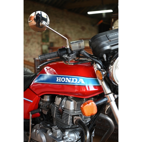 25 - A modern classic Honda 250N Super Dream motorcycle, 1982, reg. DGK 968X, red/chrome, showing 43,214 ... 