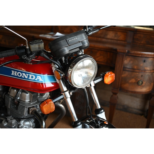 25 - A modern classic Honda 250N Super Dream motorcycle, 1982, reg. DGK 968X, red/chrome, showing 43,214 ... 