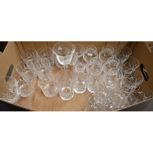 360 - A set of eight Waterford 'Lismore' red wine glasses to/w various other good quality cut drinking gla... 