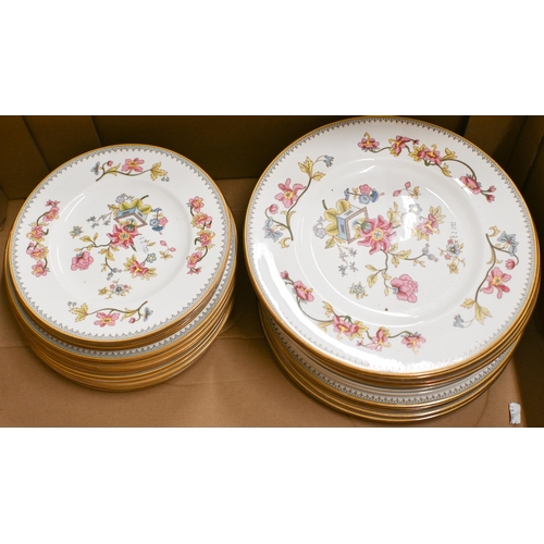 380 - A Coalport 'Persian Flower' part set of plates, to/w four Wedgwood 'Eastern Flowers' dinner plates (... 