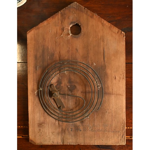 558 - A 20th century Black Forest style carved oak twin-weight cuckoo clock surmounted by a fox crest c/w ... 