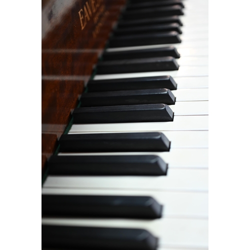 274 - A vintage Eavestaff baby grand piano, frame no. 3169, satin mahogany cased raised on square tapering... 