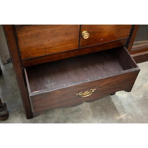 111 - A George III mahogany night stand, 60 cm w x 46 cm d x 74 cm h