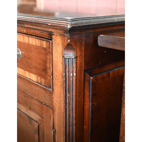 227 - A good quality reproduction mahogany sideboard with three drawers over fielded panelled cupboard doo... 