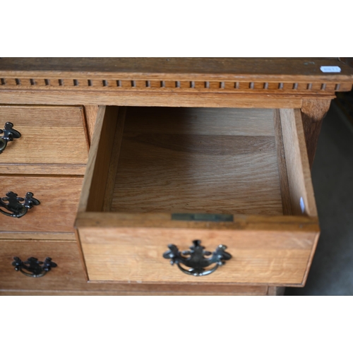 234 - Small oak chest of two short over three long drawers, 72 x 48 x 76 cm h Top section of chest on ches... 