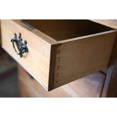 234 - Small oak chest of two short over three long drawers, 72 x 48 x 76 cm h Top section of chest on ches... 