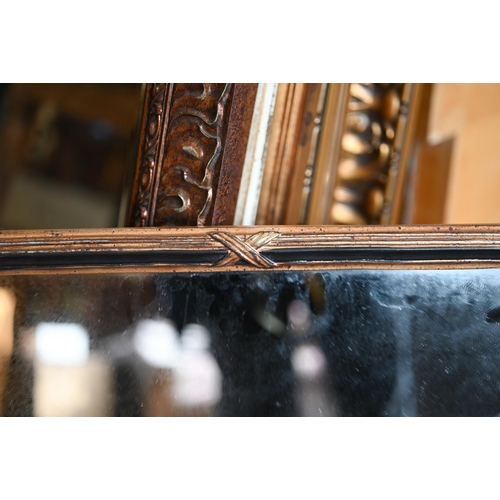 238 - An antique mahogany framed shaving mirror with bevelled glass, vanity box and brass towel rail, 70 x... 