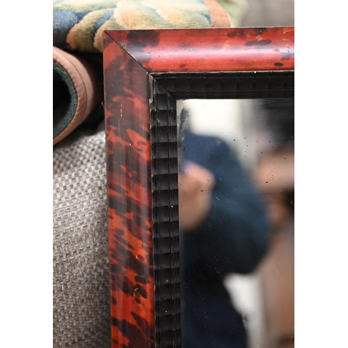 241 - Vintage wall mirror in faux tortoiseshell frame, 60 x 50 cm