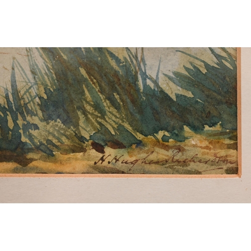 315 - H Hughes Richardson - The Mere, Elsted, Godalming, watercolour, signed, 21 x 33 cm (2)