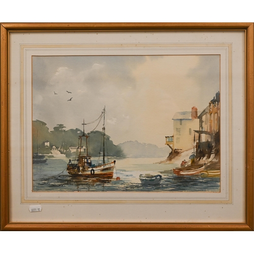 316 - Henry Charles Jarvis - A lake view, watercolour, signed, 23 x 30 cm to/w Renée Nash - 'Towards Bodin... 